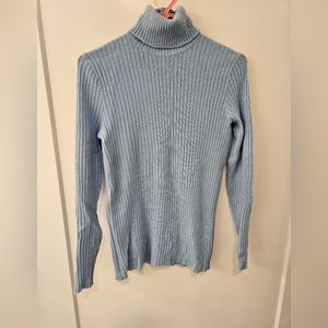 Cashmere by Pringle - Powder Blue Mock Turtleneck - NWOT - Vintage